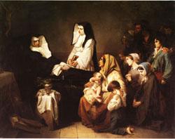 Isidore pils The Death of a Sister of Charity oil painting image